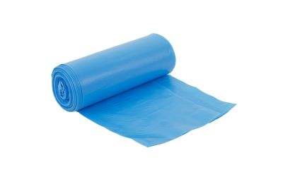Afvalzak HDPE, 70 x 110 cm, T25, blauw, 500 stuks (25 rol x 20 st.)