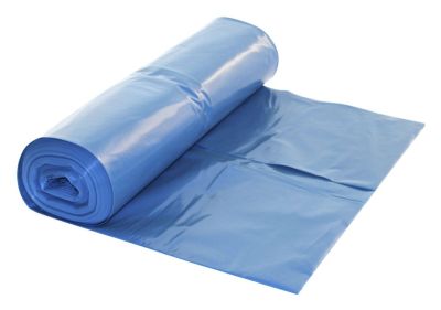Afvalzak LDPE, blauw, 105 (65/20) x 125 cm, T70, 100 stuks (10 rol x 10 st)