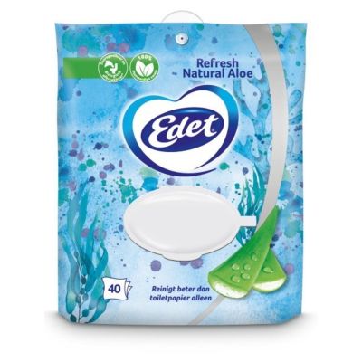 Edet Vochtig Toiletpapier Aloe, 42 vel 