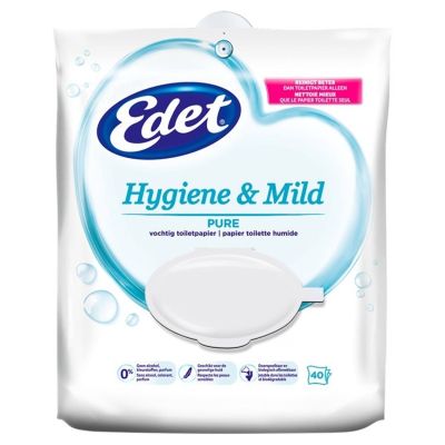 Edet Vochtig Toiletpapier Pure, 40 vel