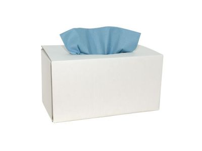 Euro X-wipe blauw in dispenserdoos, 42x43cm, 160 stuks