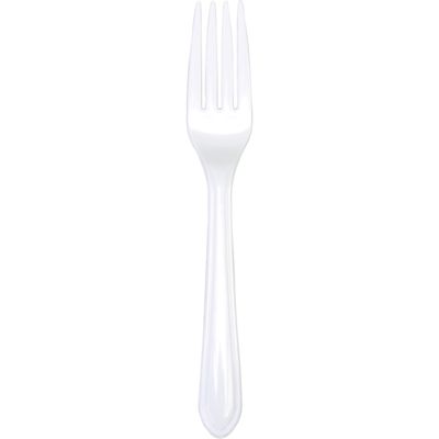 Reusable vork wit 18cm, 50 stuks 