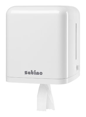 Satino Poetsroldispenser Midi Centrefeed | Plus, kunstof wit, CF1 (331000)
