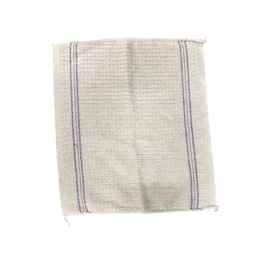 Wafelwerkdoekje, ecru met kleurrand